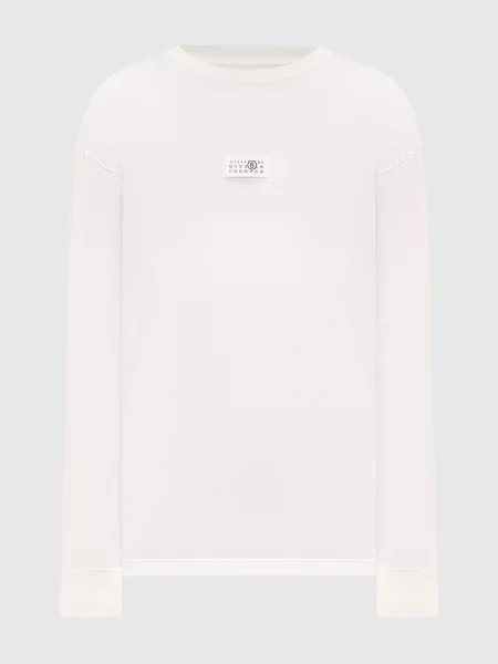 Лонгслів з нашивкою Maison Margiela Mm6 білий