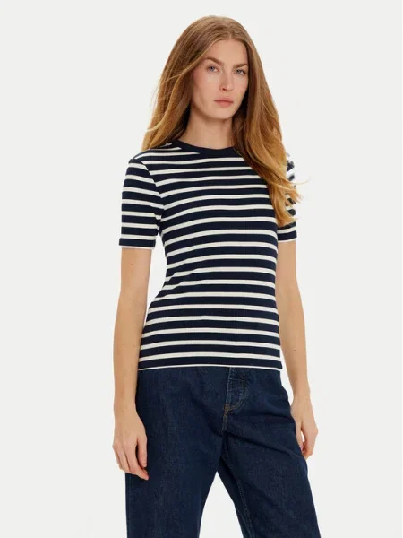 Tommy Hilfiger Blúzka Tmavomodrá biela
