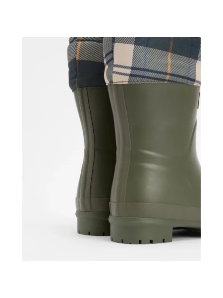 Kalosze Barbour w kratę zielone