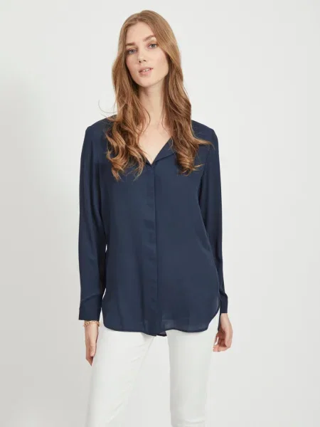 Bluză Vila Clothes albastru