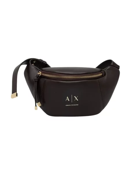 Armani Exchange nerka z imitacji skóry brązowa