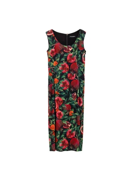 Sukienka Dolce And Gabbana bez rękawów z nadrukiem