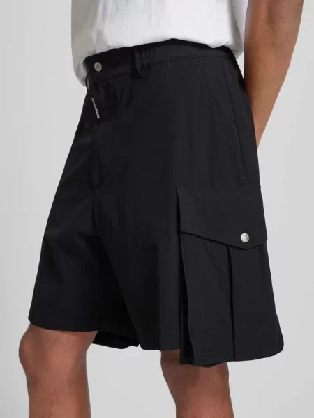 Szorty cargo z detal z logo Dsquared2 czarne