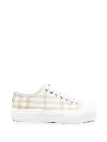 Sneakerși Burberry în carouri cu platformă