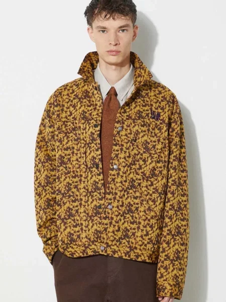 Košilová bunda Needles Penny Jean Jacket žlutá