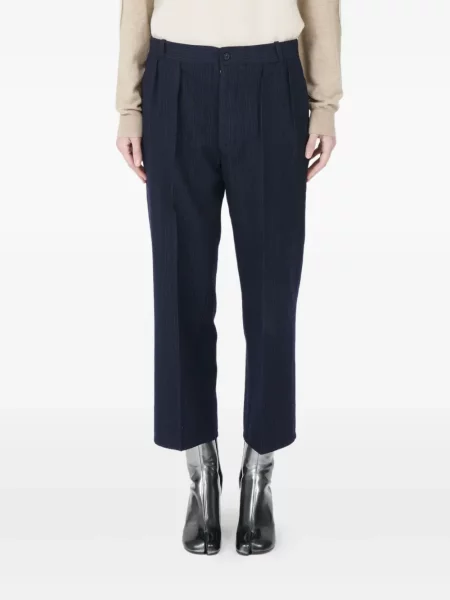 Pantaloni Maison Margiela cu dungi plisate negru