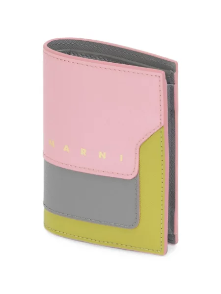 Portofel Marni din piele roz