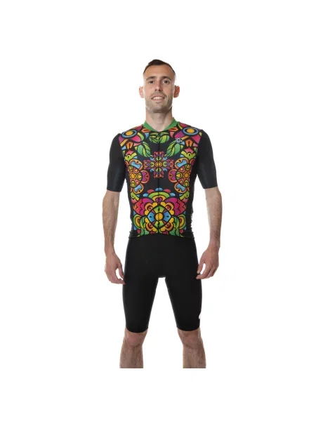 Koszulka rowerowa Ottima Polynesia czarna