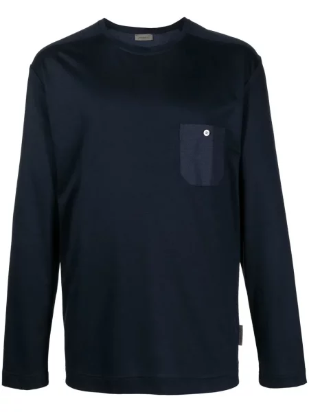 Tricou Zimmerli lung albastru