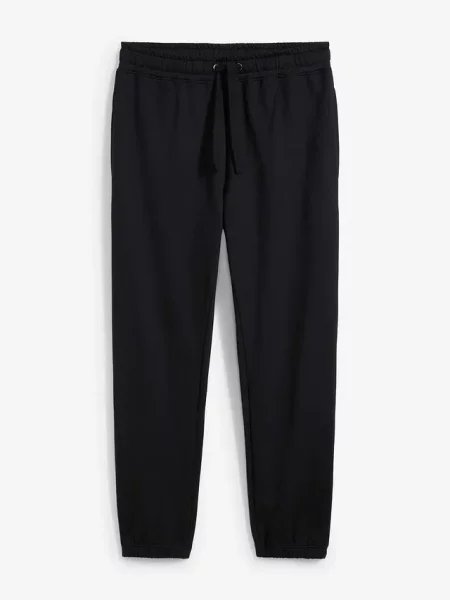 Spodnie dresowe loose fit prosta nogawka czarne