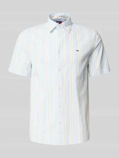 Koszula casual z mieszanki bawełny krój regular fit Tommy Jeans