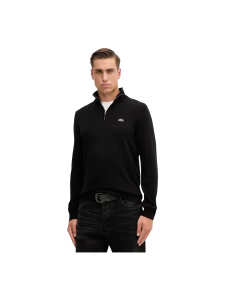 Lacoste sweter z półgolfem czarny