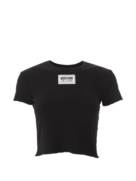 Tricou Moschino Jeans cu autograf negru