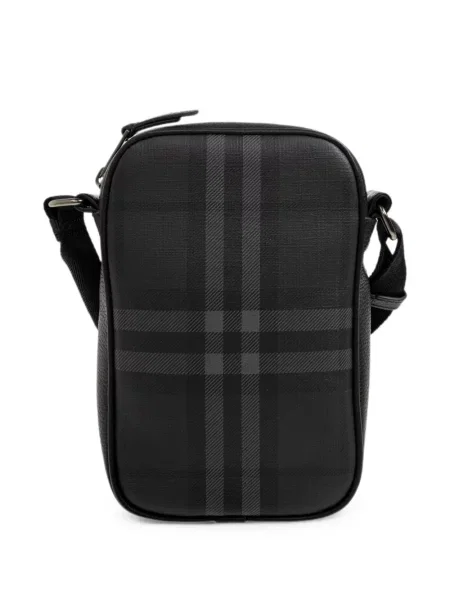Καρό τσάντα χιαστί Burberry μαύρο