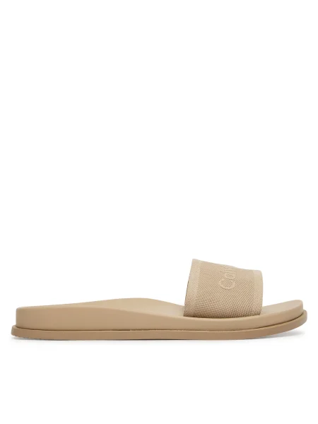 Papuci tip mules Calvin Klein bej