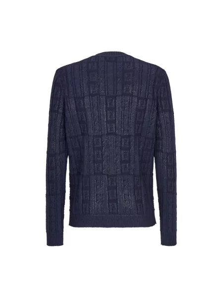 Sweter Fendi wełniany niebieski