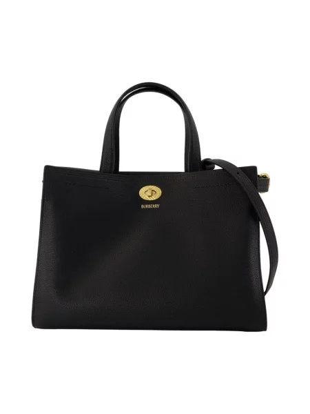Shopperka Burberry w kratę czarna