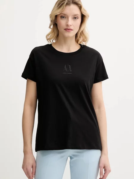 Тениска Armani Exchange дамска черно