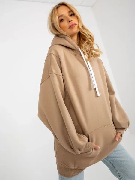 Hanorac cu glugă Fashionhunters bej
