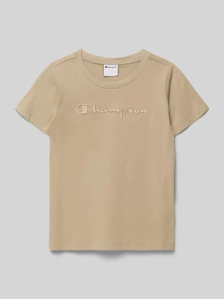 T-shirt w kroju regular fit z haftowanym logo Champion
