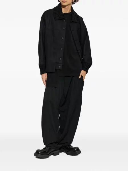 Geacă Yohji Yamamoto de lână negru