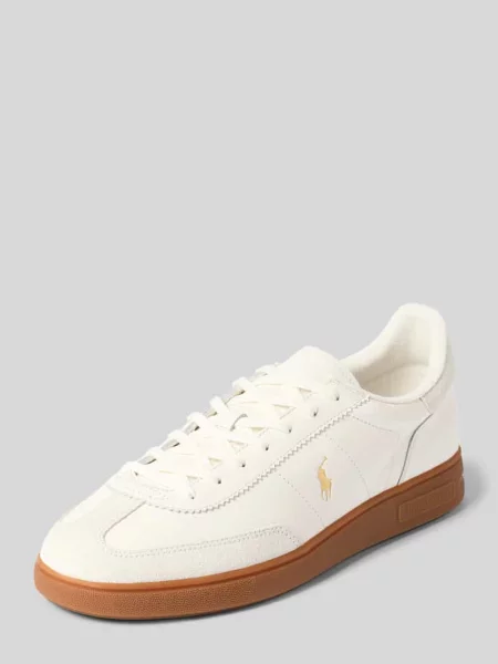 Sneakersy z naturalnej skóry bydlęcej Polo Ralph Lauren białe