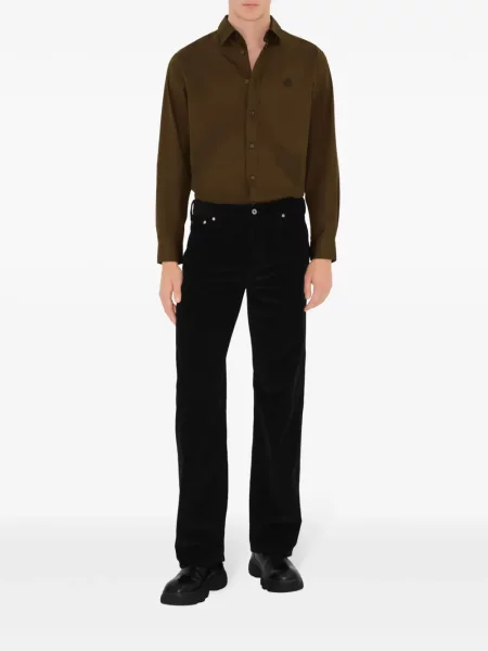 Cămașă Burberry cu broderie maro
