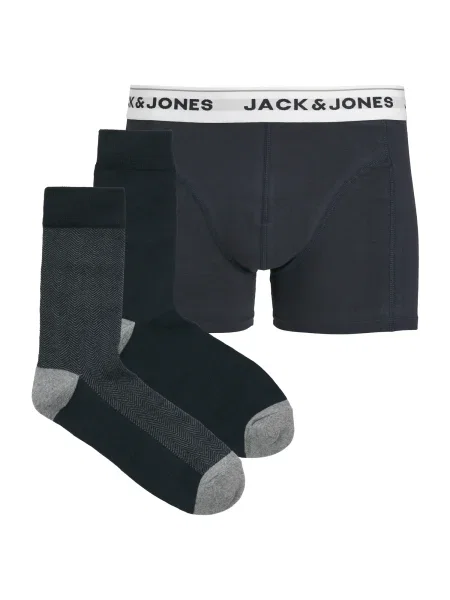JACK & JONES Boksarice JACORDINARY mornarska / pegasto siva