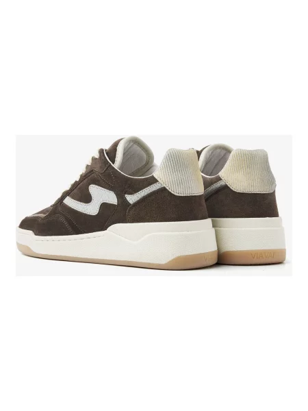 Sneakersy Via Vai zamszowe brązowe