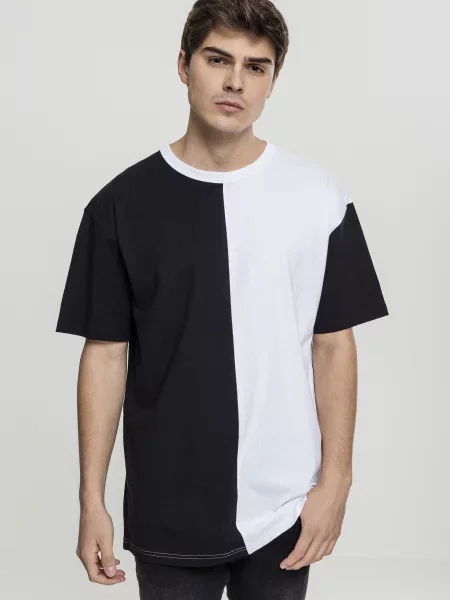 Tricou Urban Classics cu model argyle negru