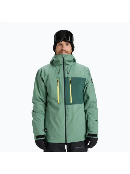 Férfi snowboard kabát Quiksilver Sycamore Solid dark ivy. Méret: M zöld