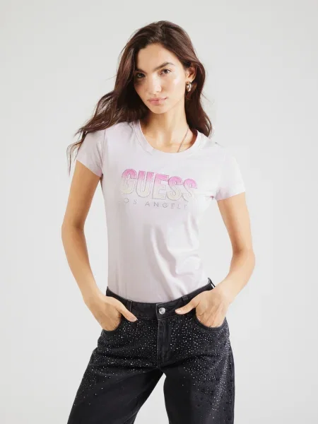 Guess Tricou Roz gri
