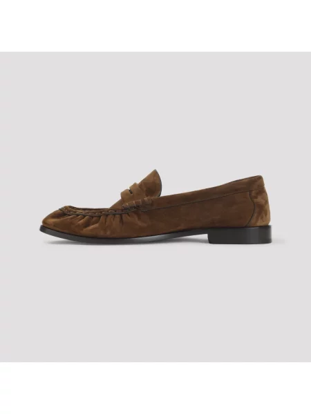 Półbuty Saint Laurent skórzane brązowe