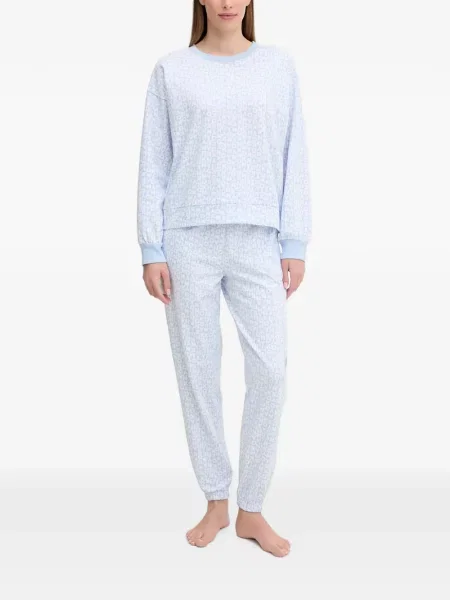 Pantaloni Dkny cu imagine alergare cu cordon albastru
