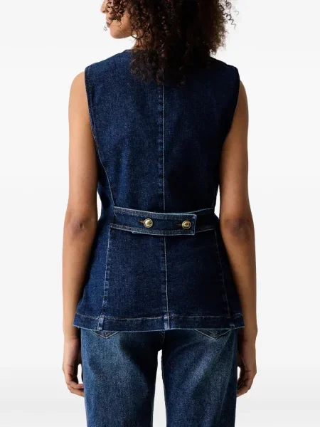 Vestă denim Luisa Spagnoli albastru