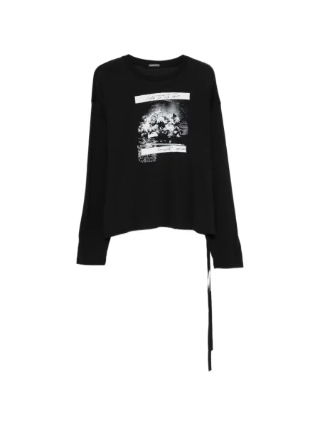 Lung cămașă Ann Demeulemeester cu imagine negru