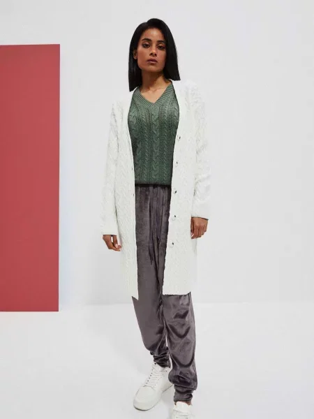 Cardigan Marisse alb