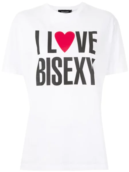 Tricou Dsquared2 cu imagine alb