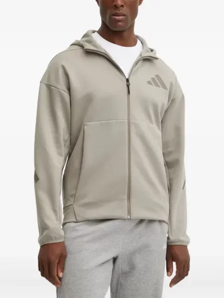 Top Adidas z autografem garniturowy w kwiatki czarny