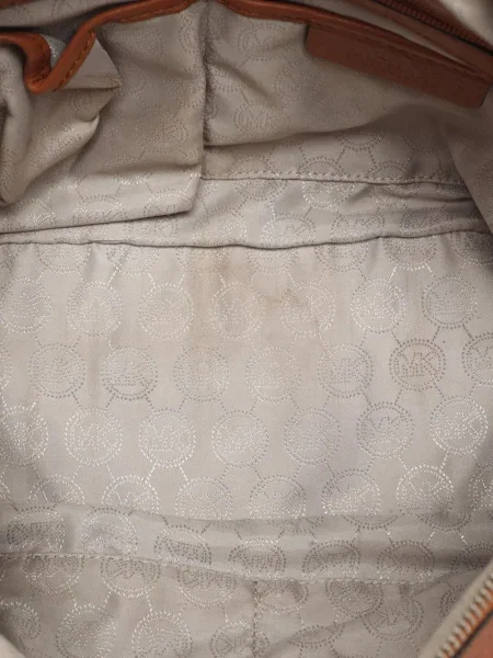 Geantă messenger Michael Michael Kors din canvas mini maro