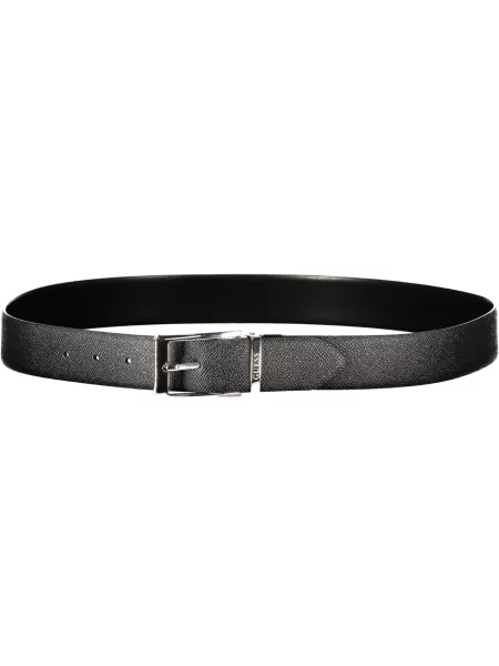 Cu centură curea Guess Jeans din piele negru