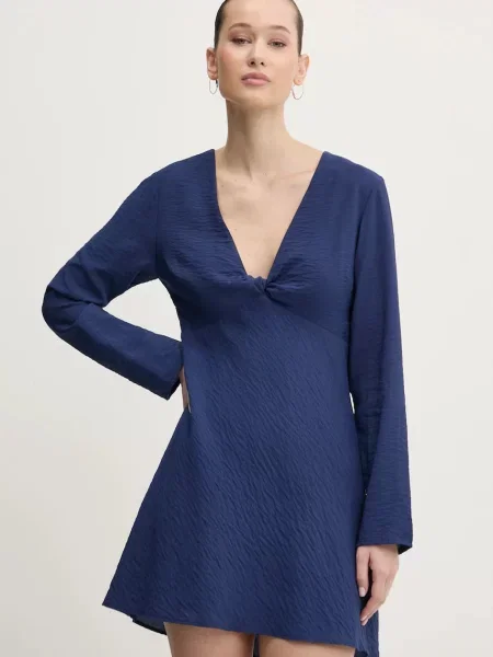 Obleka Abercrombie & Fitch mornarsko modra