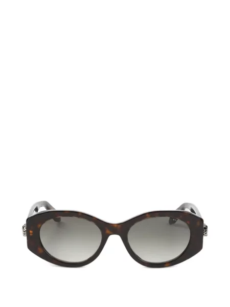 Ochelari de soare Bvlgari cu imprimeu geometric maro