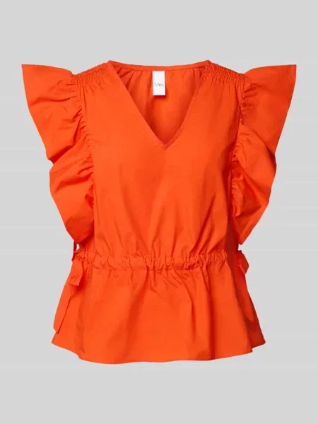 Bluzka Y.a.s z dekoltem w serek z falbankami czerwona