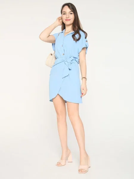 Odgovarati mini mini haljina Resti s vezicama plava