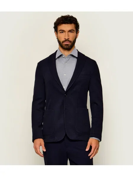 BOSS BLACK Sacou cu adaos de lână negru
