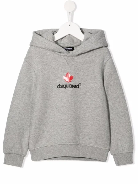 Bluza z kapturem dziecięca Dsquared2 szara