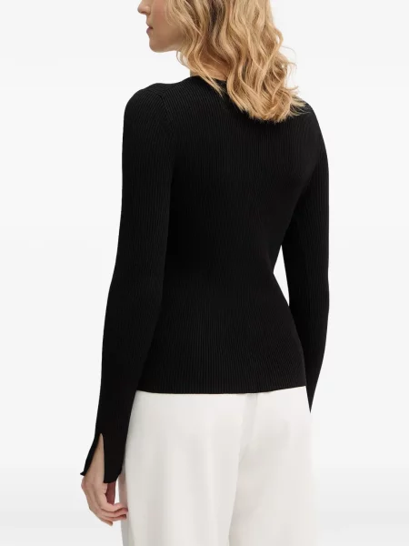 Lung cardigan Guess tricotate negru
