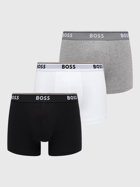 BOSS Boxerky Trunk 3P Power biela