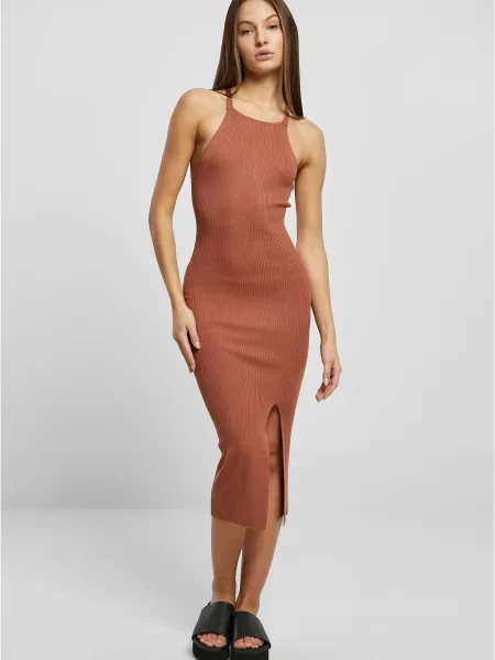 Rochie midi Urban Classics tricotate roșu